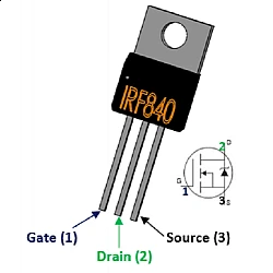 IRF840 N-channel 8A 500V Power MOSFET