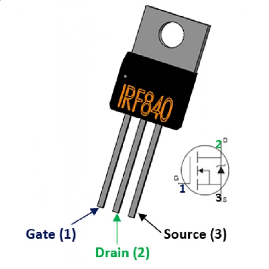 IRF840 N-channel 8A 500V Power MOSFET - Core Electronics IRF840 N-channel 8A 500V Power MOSFET - ICs - Integrated Circuits & Chips - Core Electronics