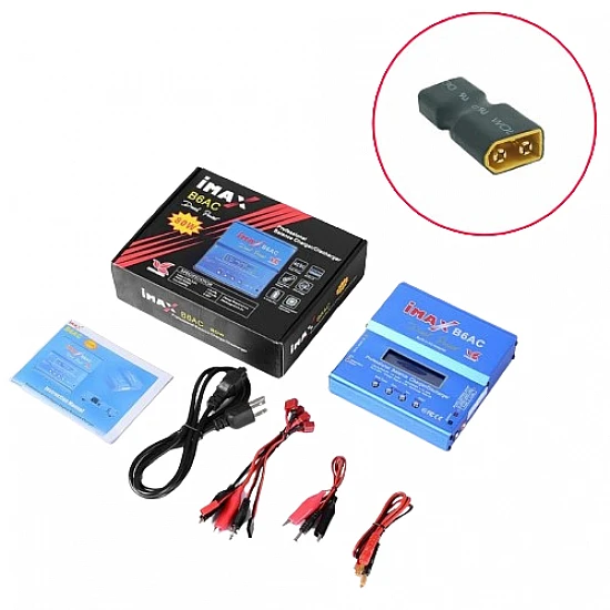 iMAX B6-AC B6AC Lipo NiMH RC Battery Balance Charger+XT60 Plug Male to T Plug Female Connector iMAX B6-AC B6AC Lipo NiMH RC Battery Balance Charger+XT60 Plug Male to T Plug Female Connector