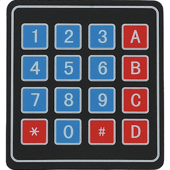 16 Keys 4x4 Matrix - Membrane Type Keypad - Arduino 16 Keys 4x4 Matrix - Membrane Type Keypad - Sensor - Arduino