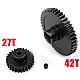 Metal Diff Main Gear 42T + Motor Gear 27T WLtoys A959-B 1:18 Metal Diff Main Gear 42T + Motor Gear 27T WLtoys A959-B 1:18