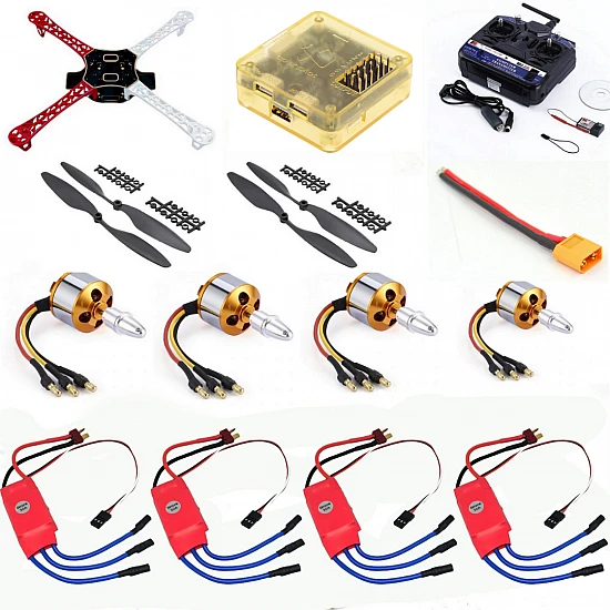 Quadcopter Drone Combo Kit with CC3D (Motor + ESC + Propeller + Flight Controller + Frame + TX-RX/CT6B) Quadcopter Drone Combo Kit with CC3D (Motor + ESC + Propeller + Flight Controller + Frame + TX-RX/CT6B)