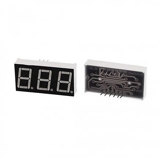 Red 0.56inch 3 Digit 7 Segment LED Display Digital Tube - Common Cathode Red 0.56inch 3 Digit 7 Segment LED Display Digital Tube - Common Cathode