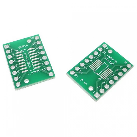 SOP16 Transfer to DIP16 IC Adapter Plate PCB Board SOP16 Transfer to DIP16 IC Adapter Plate PCB Board