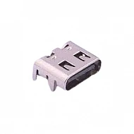 USB3.1 Type-C 6Pin SMD Female Socket Connector with 4 Fixed Feet | with shrapnel