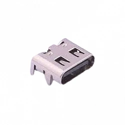 USB3.1 Type-C 6Pin SMD Female Socket Connector with 4 Fixed Feet | with shrapnel
