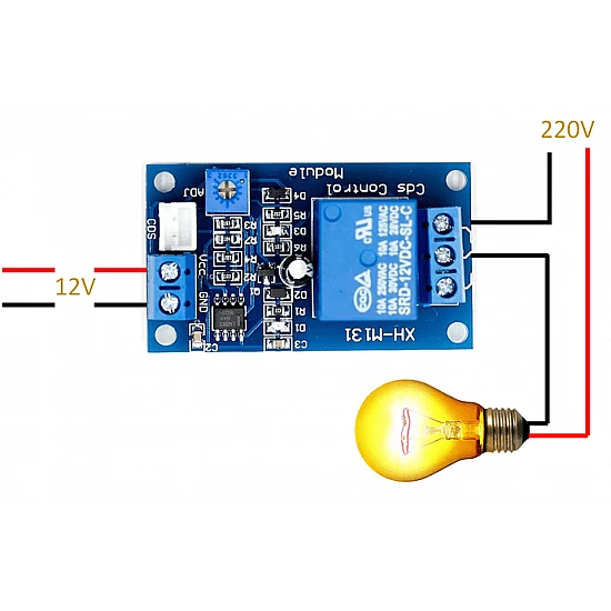 XH-M131 DC 12V Light Control Switch Photoresistor Relay Module XH-M131 DC 12V Light Control Switch Photoresistor Relay Module